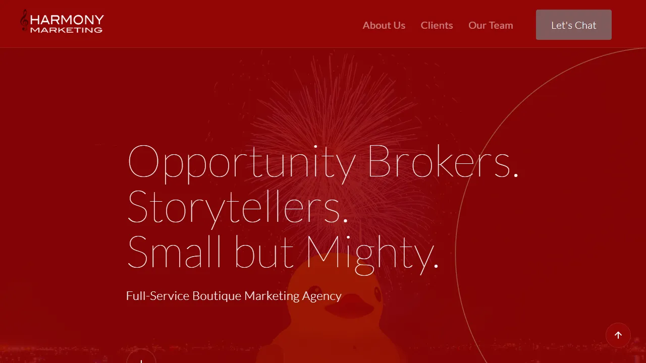 Screenshot of Harmony Marketing