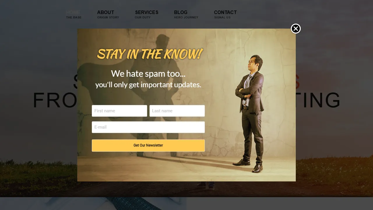 Screenshot of Hero Agency