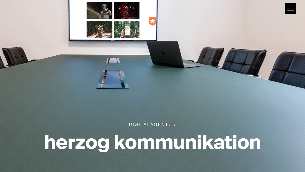 Screenshot of herzog kommunikation GmbH - Digitalagentur Stuttgart