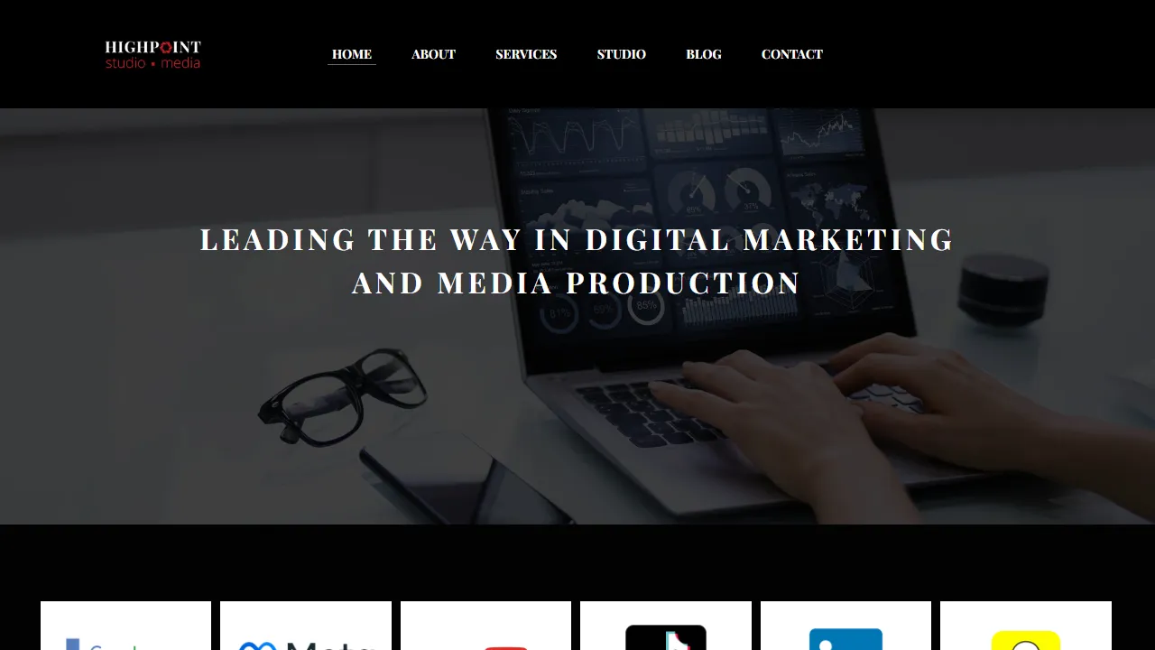 Screenshot of Highpoint Studio & Media