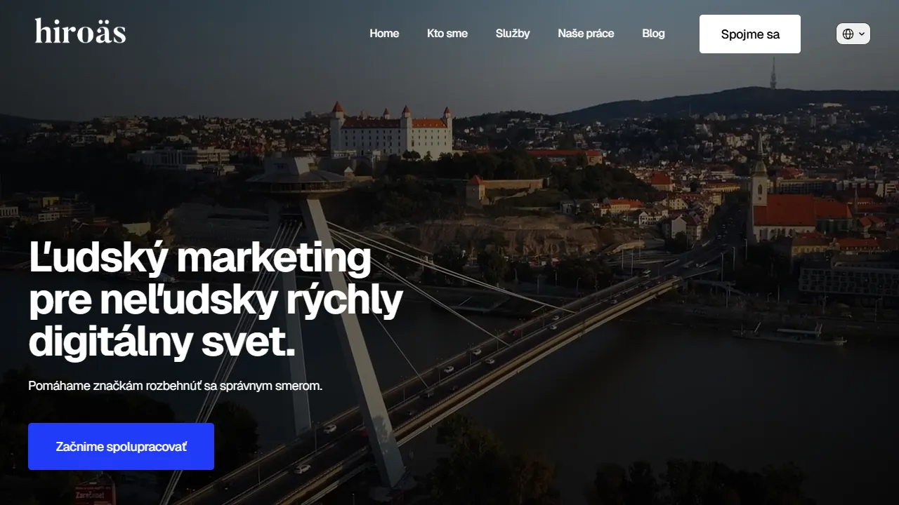 Screenshot of Hiroäs - Digitálna agentúra