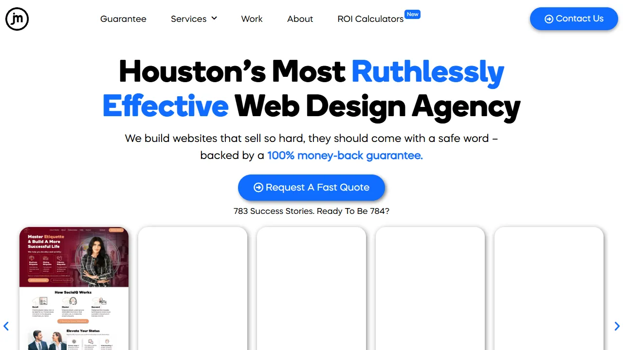 Screenshot of Houston Web Design - Jeremy McGilvrey
