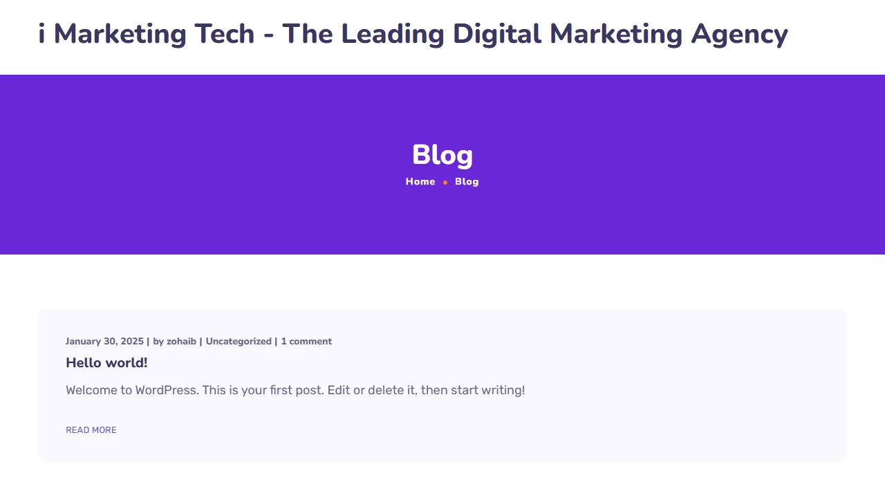 Screenshot of I Marketing Tech