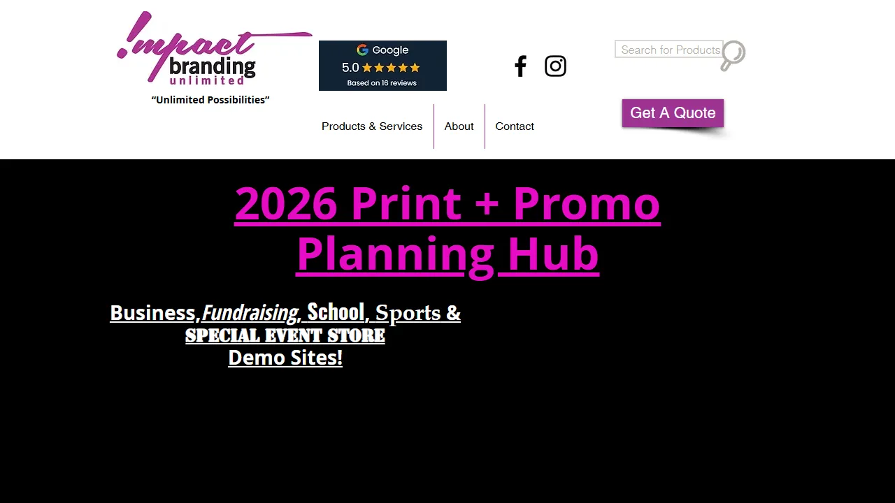 Screenshot of Impact Branding Unlimited