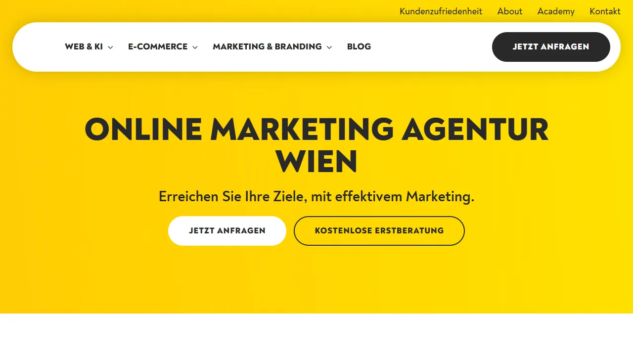 Screenshot of inconcepts Online Marketing Agentur
