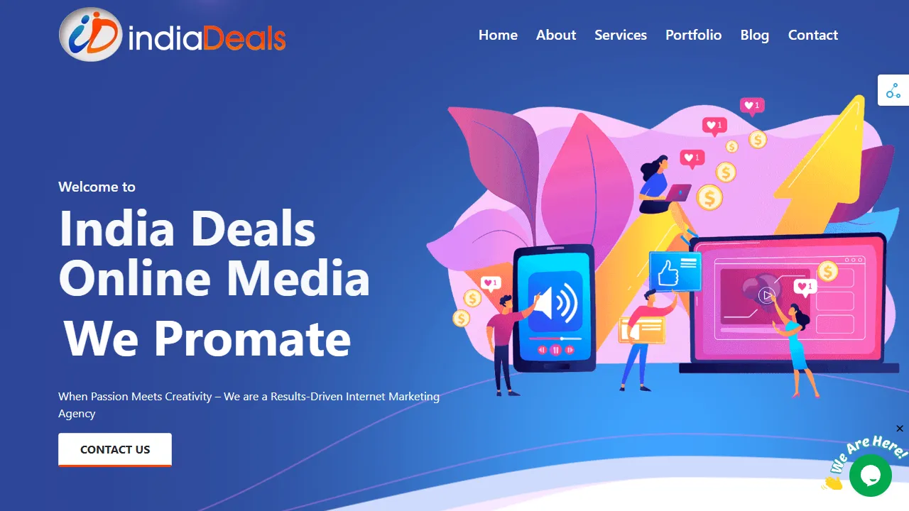Screenshot of India Deals Online Media - Best Digital Marketing Company in Pune | SEO, SMO & 360° Advertising Company