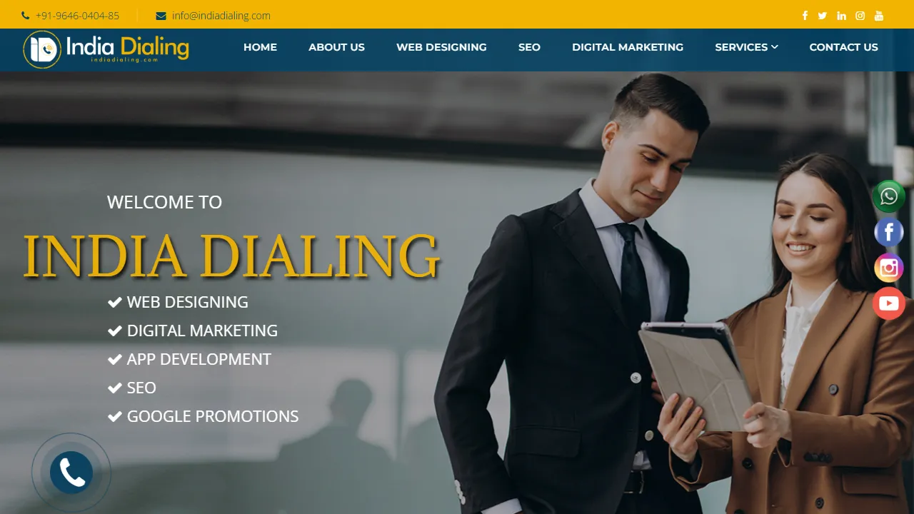 Screenshot of India Dialing