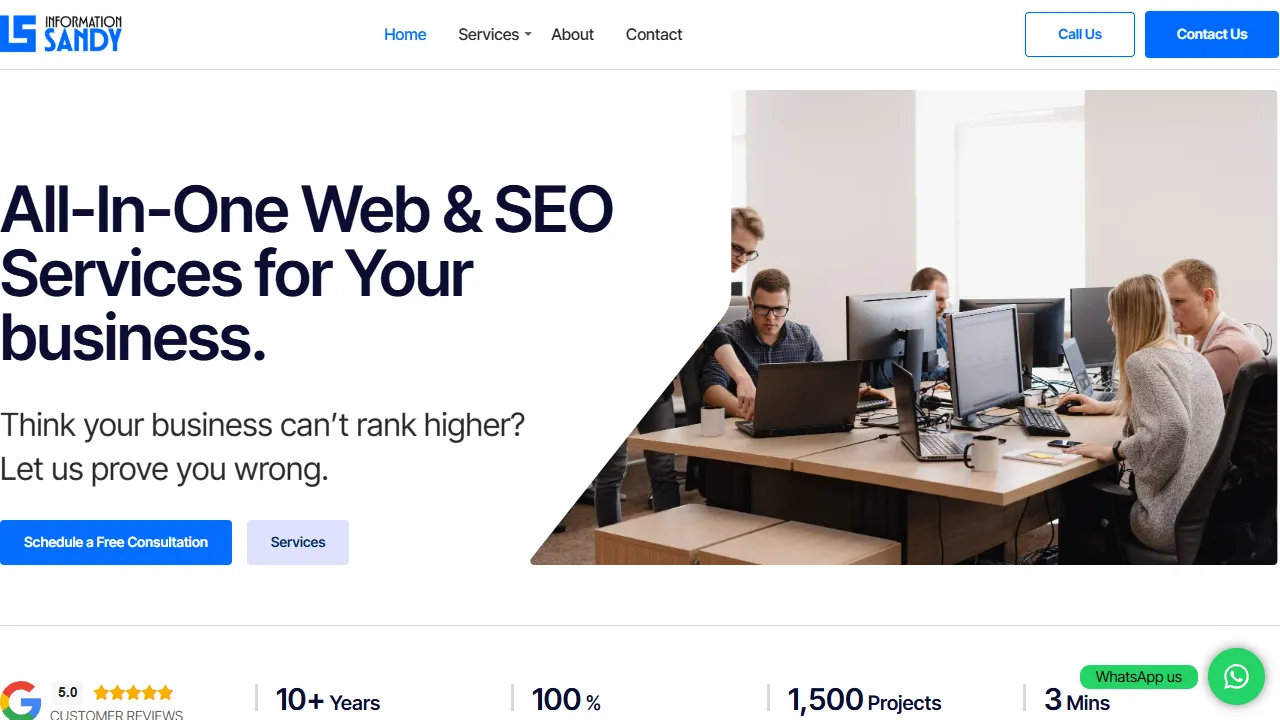 Screenshot of INFORMATION SANDY - Digital Marketing & SEO Services in Chandigarh