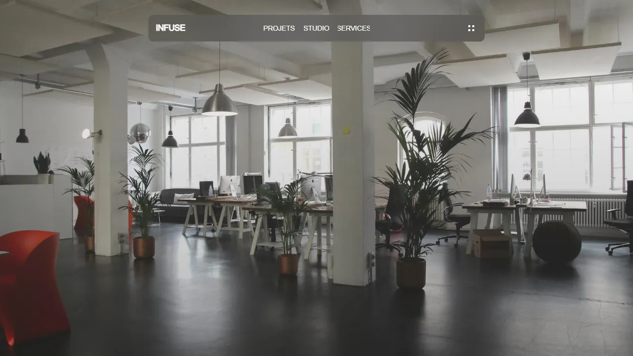 Screenshot of Infuse design