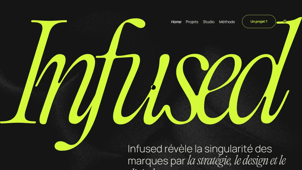 Screenshot of Infused Studio - agence de branding