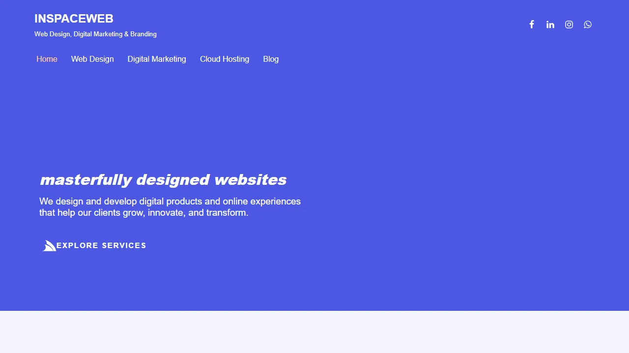 Screenshot of Inspaceweb