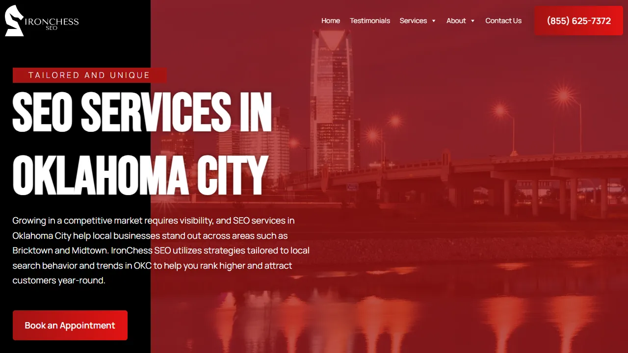 Screenshot of IronChess Oklahoma City SEO