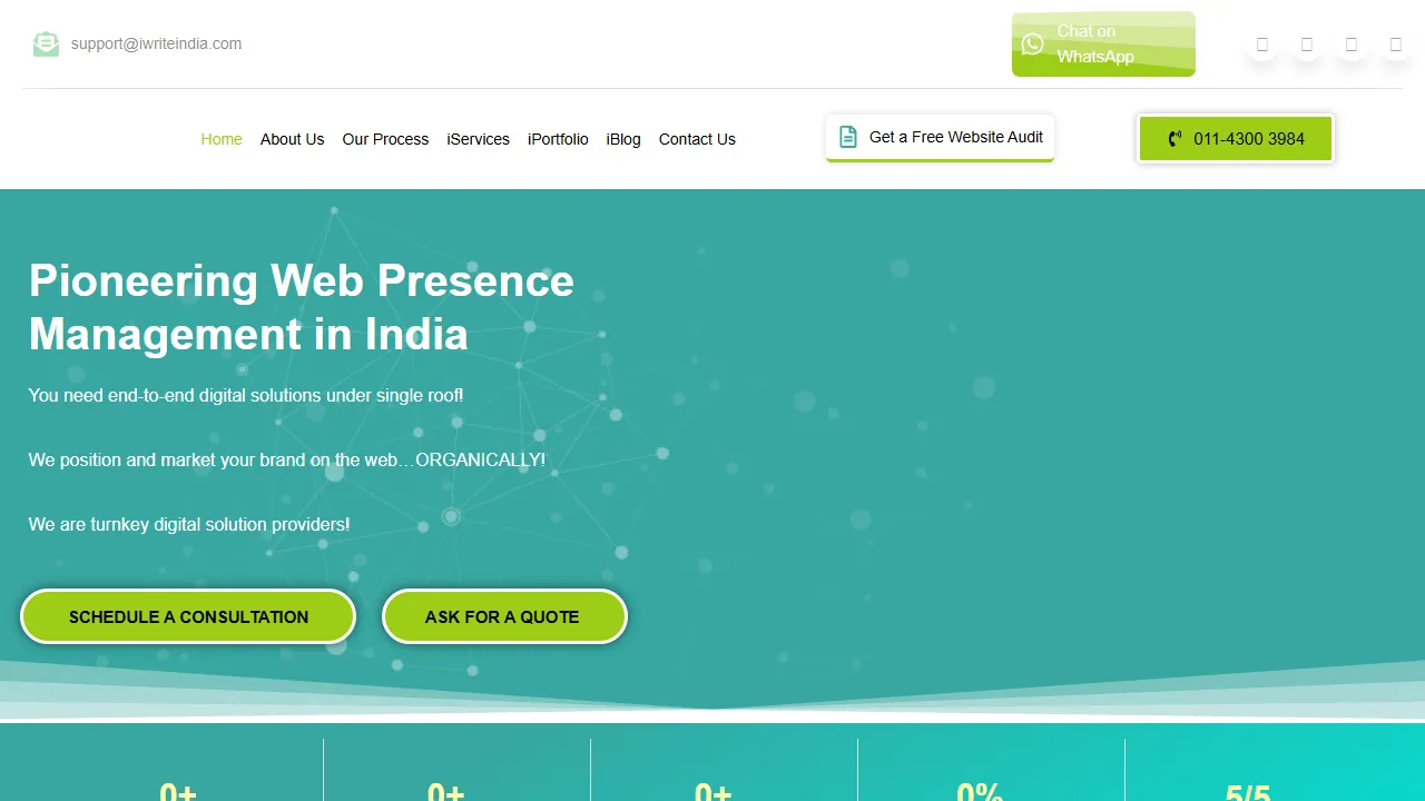 Screenshot of iWrite India - Digital Marketing Agency in Delhi | SEO Agency
