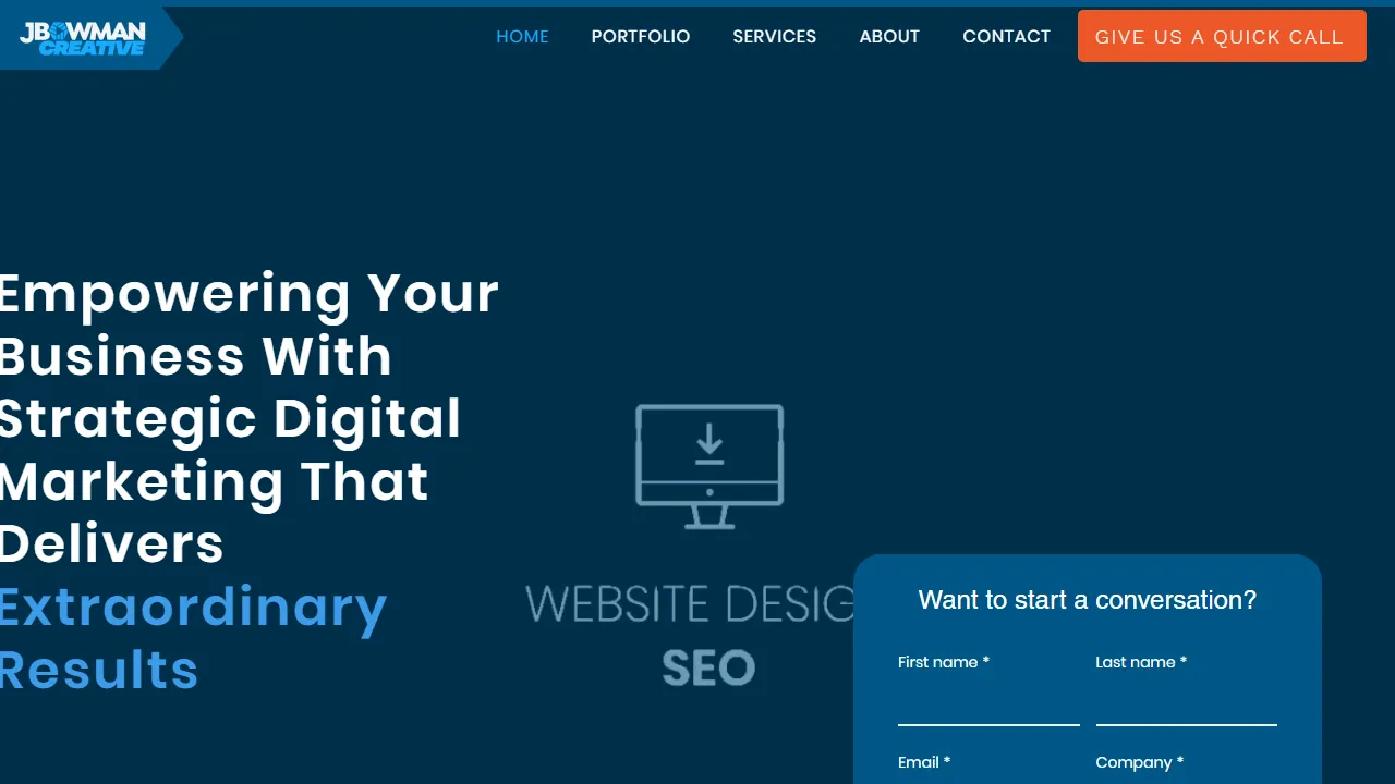 Screenshot of JBowman Creative