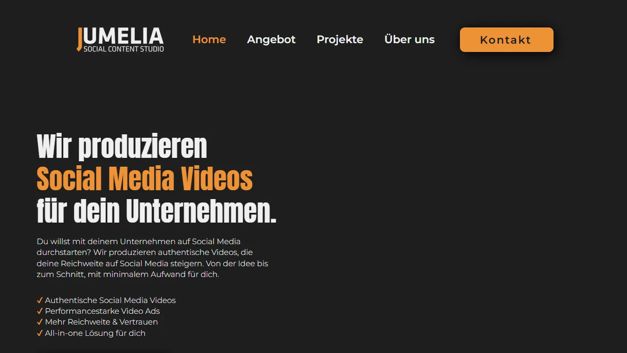 Screenshot of Jumelia | Social Content Studio