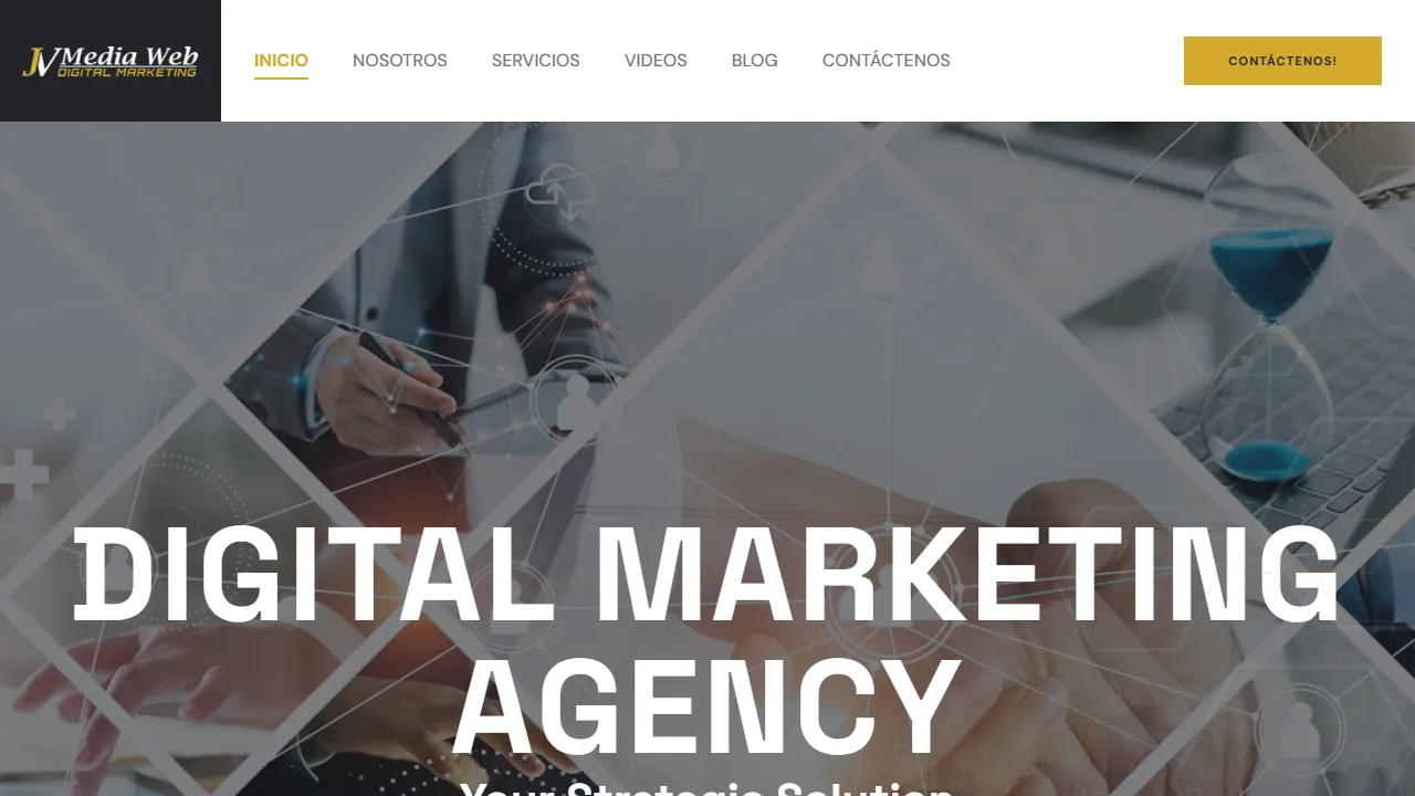 Screenshot of JV Media Web