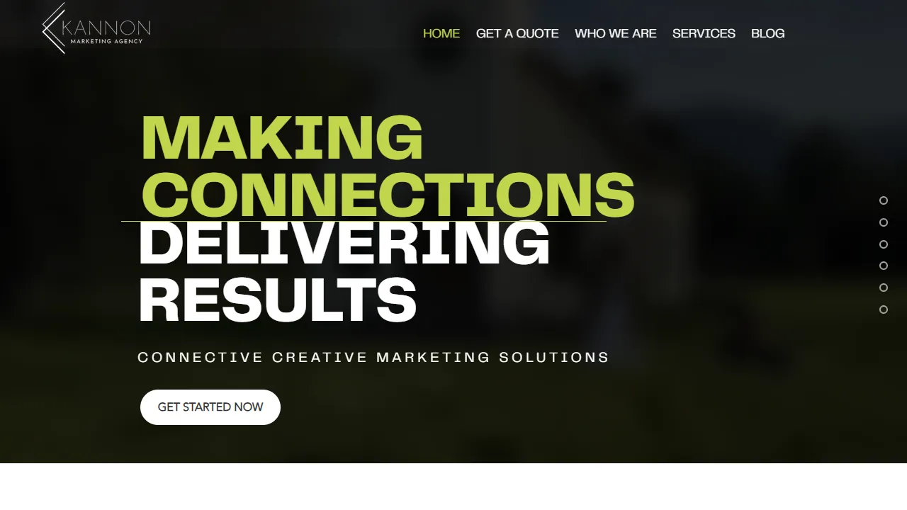 Screenshot of Kannon Marketing Agency