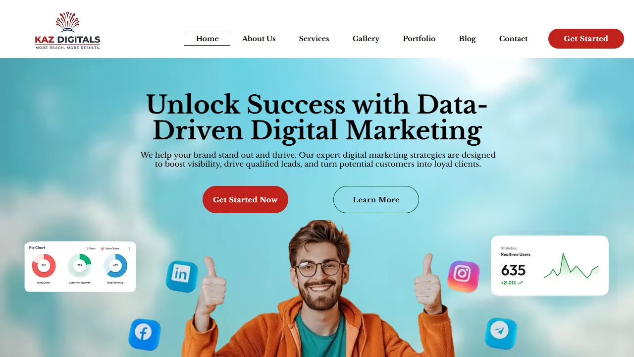 Screenshot of Kaz Digitals- Best Digital Marketing Company In Jaipur | SEO | Digital Marketing