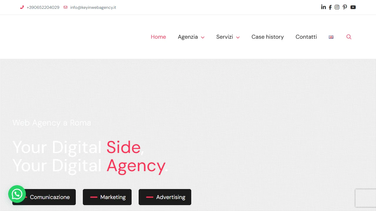 Screenshot of Keyin Web Agency