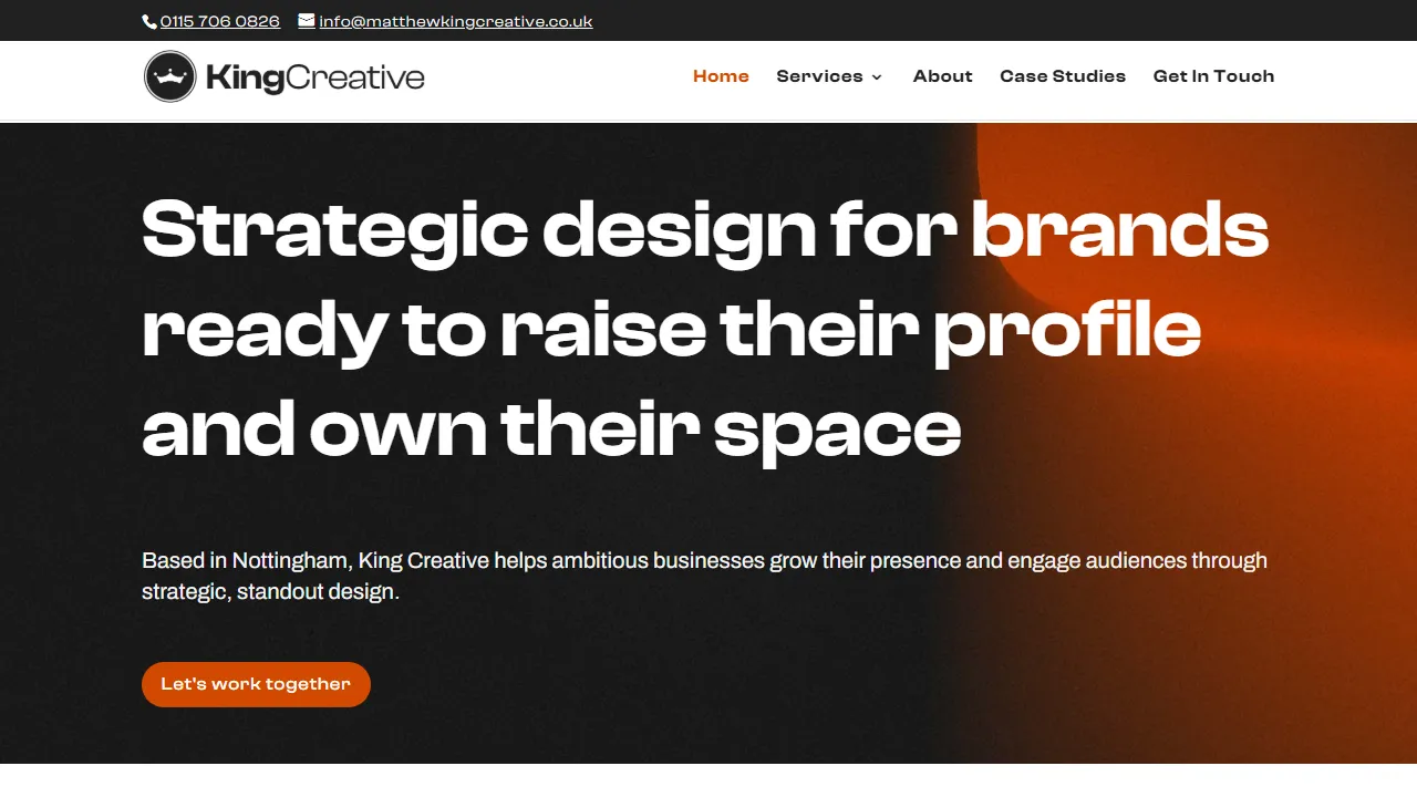 Screenshot of King Creative