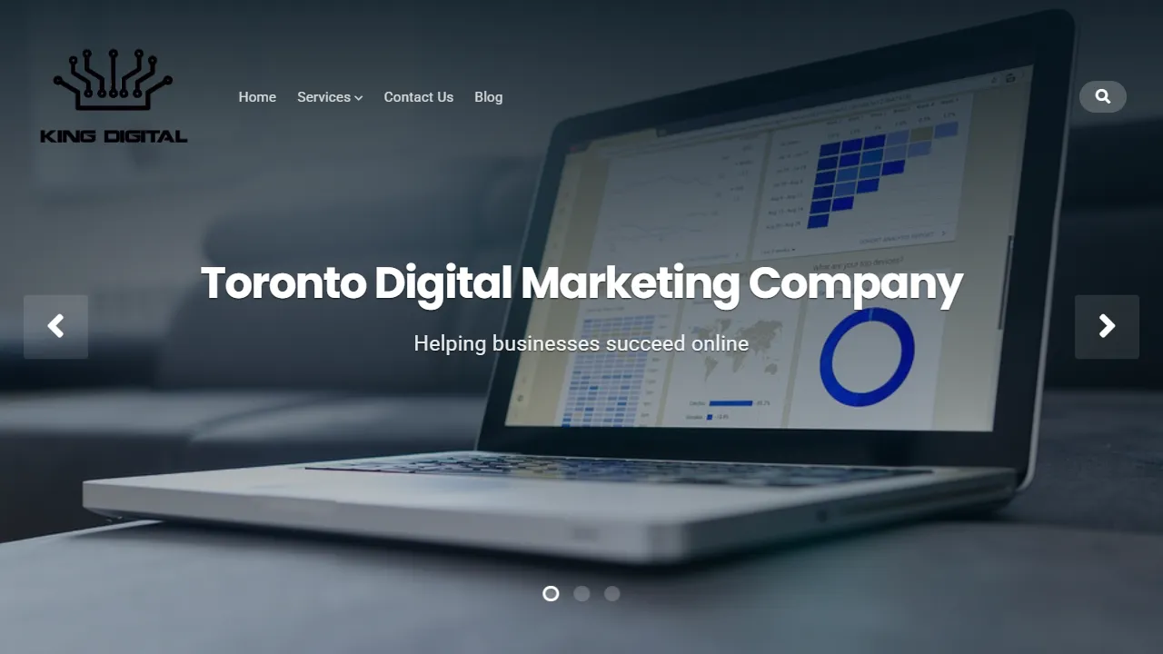 Screenshot of King Digital Marketing Toronto