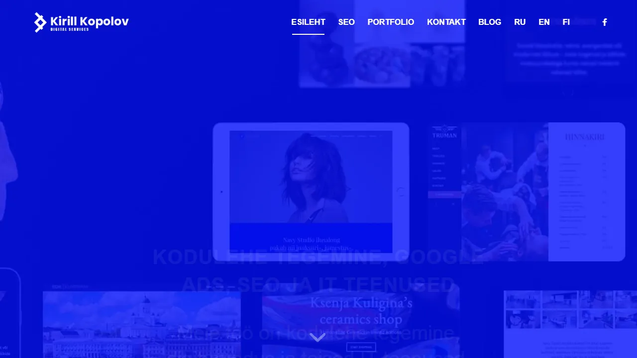 Screenshot of Kirill Kopolov - Web Design, SEO, Google Ads, Digital Marketing