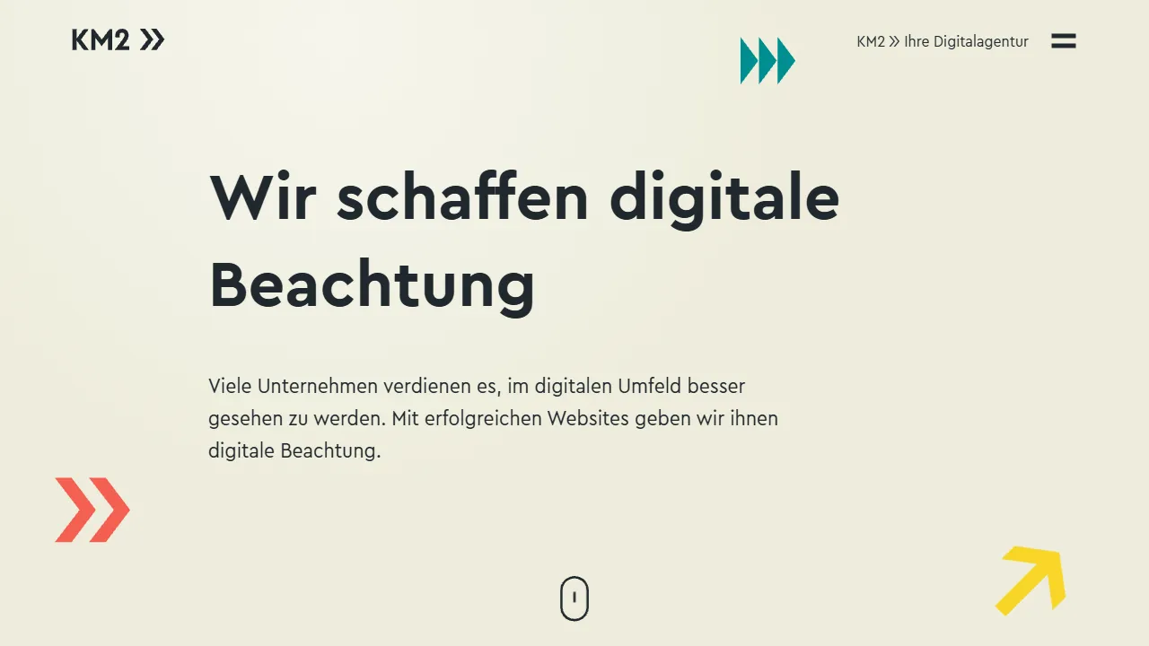 Screenshot of KM2 | Digitalagentur aus Düsseldorf