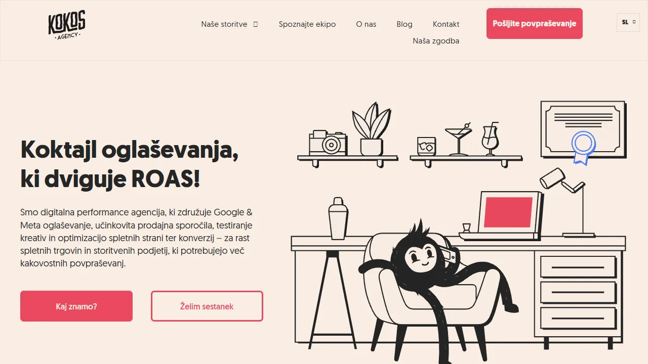 Screenshot of KOKOS AGENCY d.o.o.