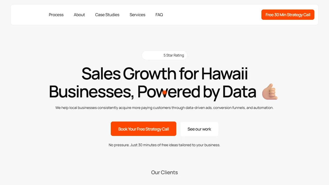 Screenshot of Koosh Media | Social Media Advertising Hawaii