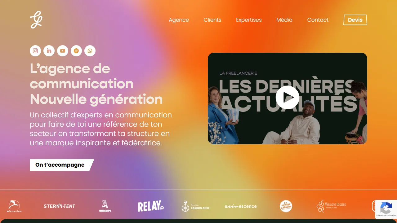 Screenshot of LA FREELANCERIE - Agence de communication