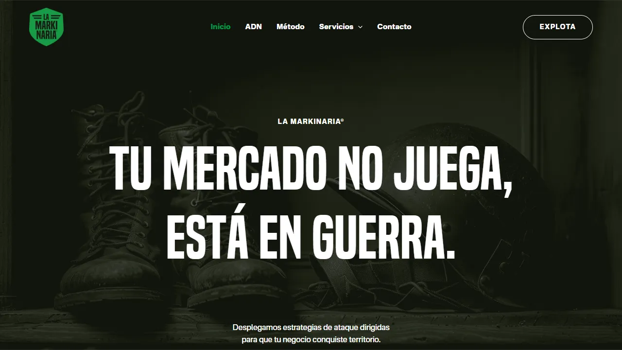 Screenshot of LA MARKINARIA® 🪖 - Agencia de Marketing Málaga