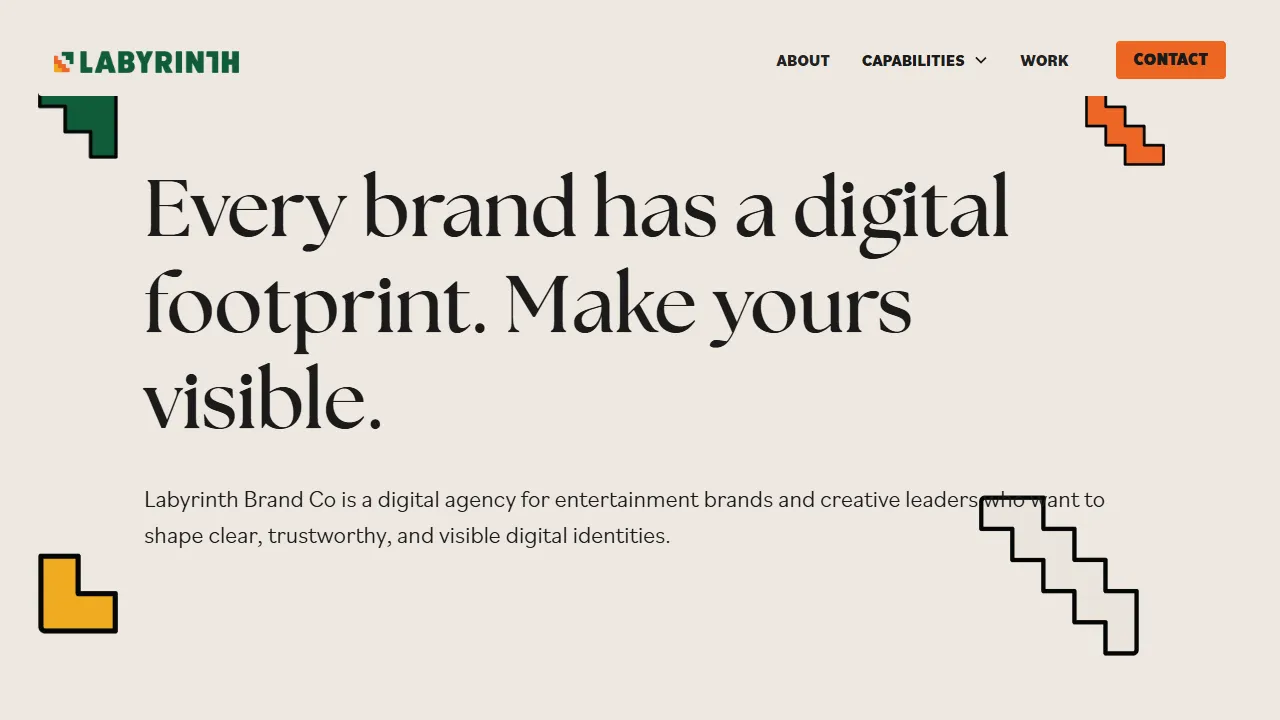 Screenshot of Labyrinth Brand Co