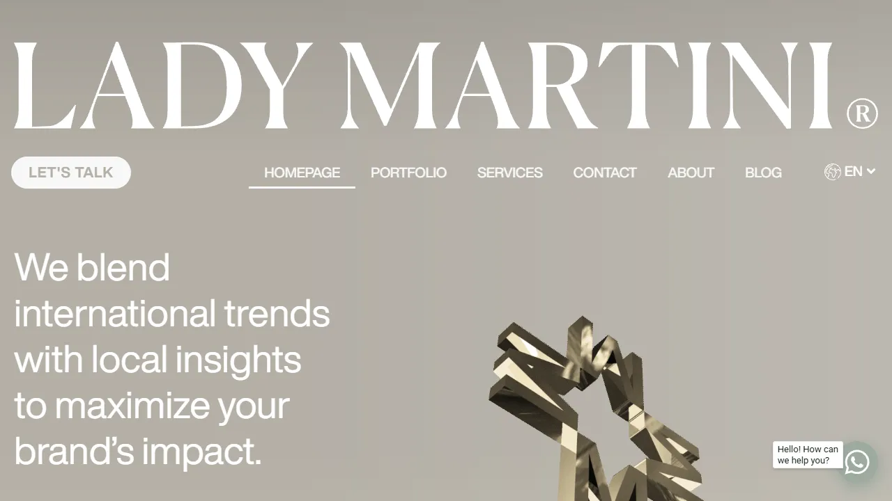 Screenshot of Lady Martini Agency