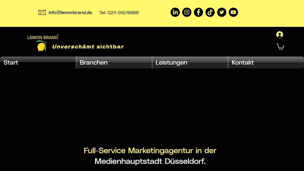 Screenshot of Lemon Brand I Marketingagentur