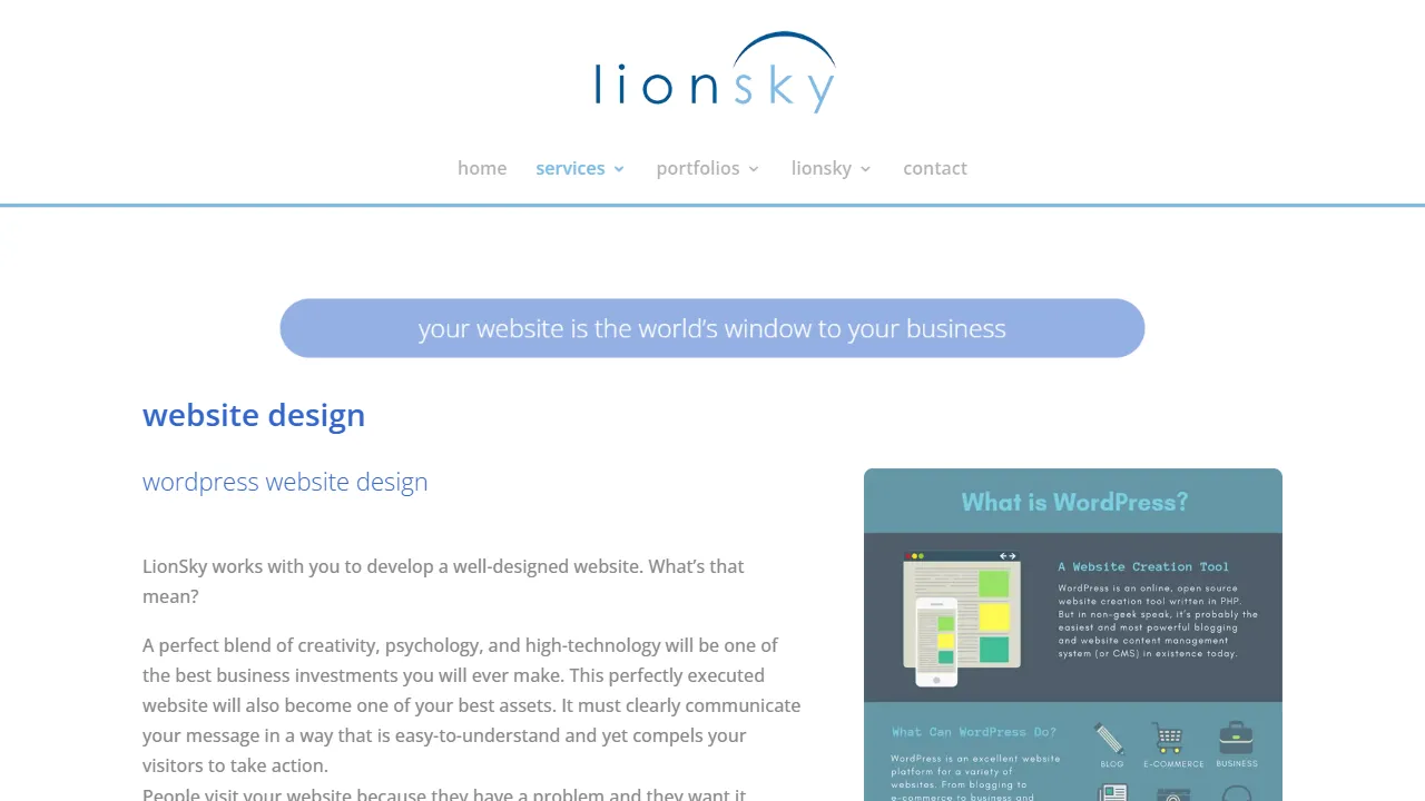 Screenshot of LionSky