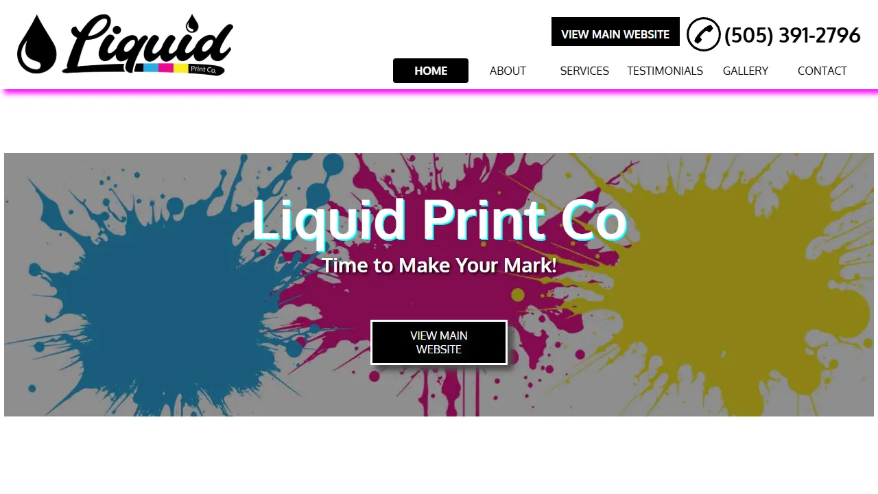 Screenshot of Liquid Print Co