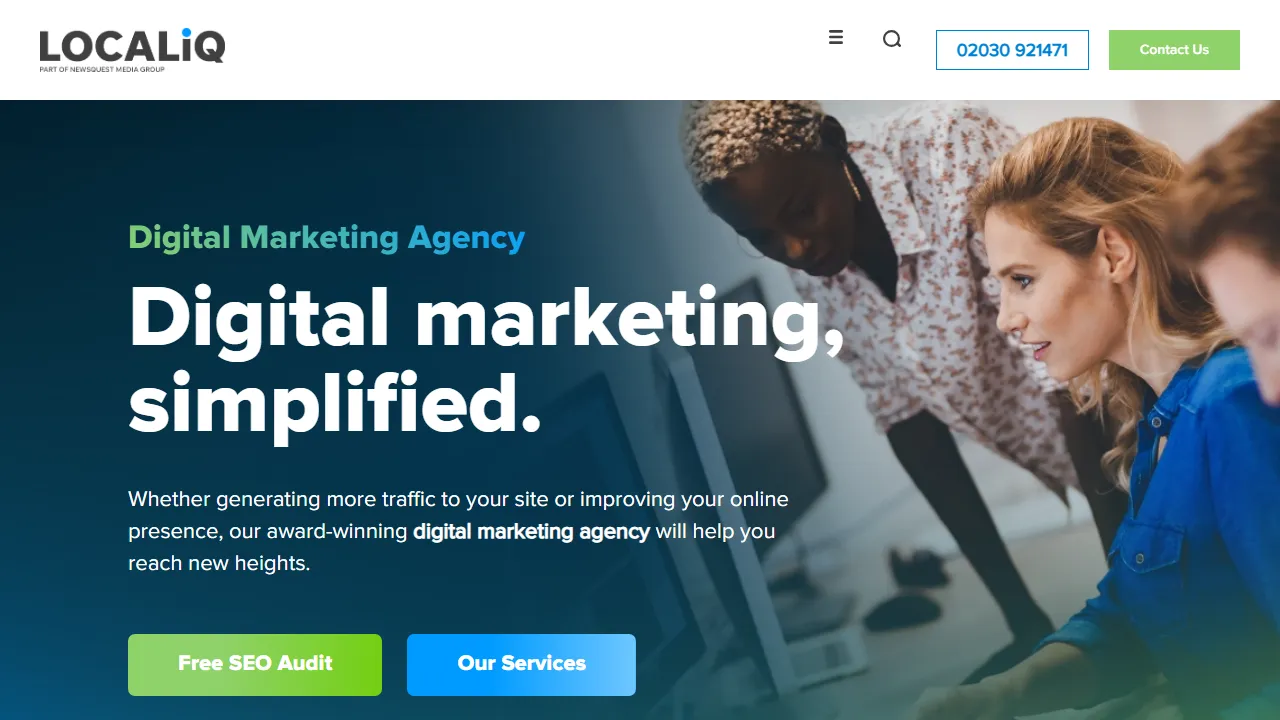 Screenshot of LOCALiQ