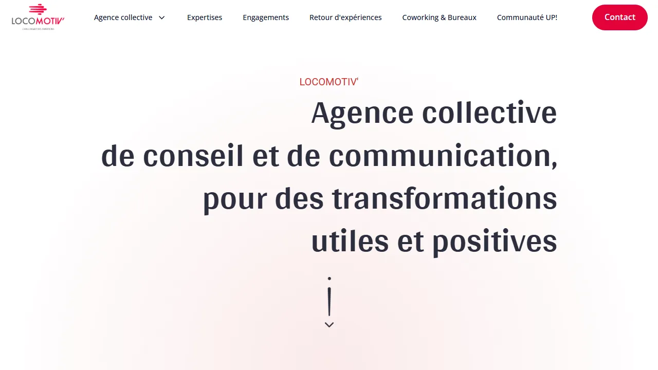 Screenshot of LOCOMOTIV - Communauté d'expert·e·s indépendant·e·s en communication et RSE
