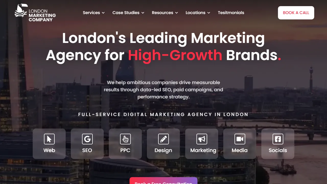 Screenshot of London Marketing Company - Marketing | Web Design | SEO Agency London