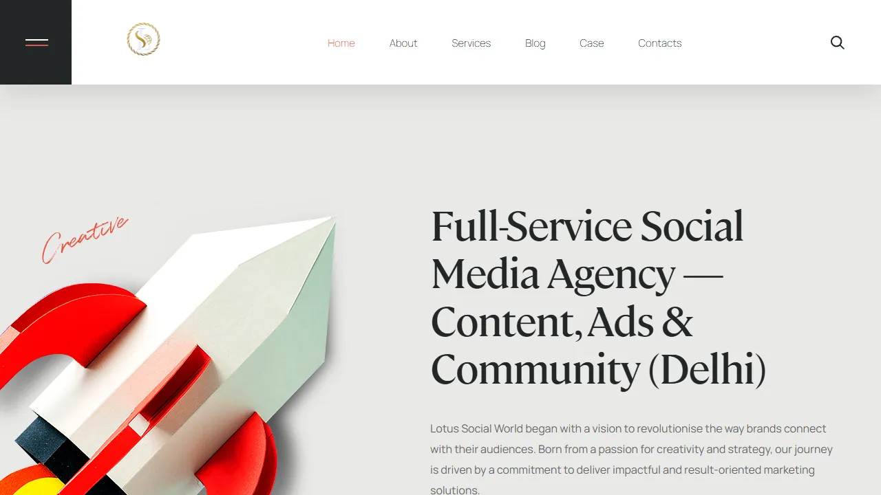 Screenshot of Lotus social world Best Digital Marketing services in india