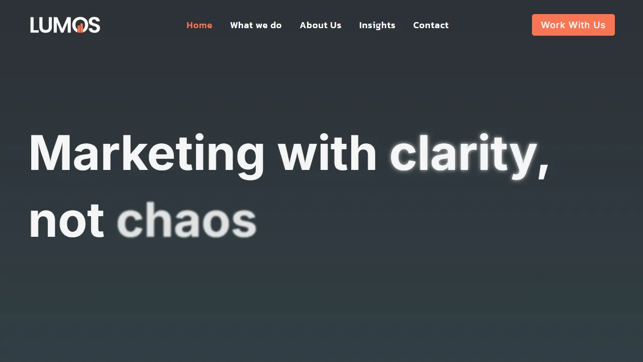 Screenshot of Lumos Digital Marketing Manchester