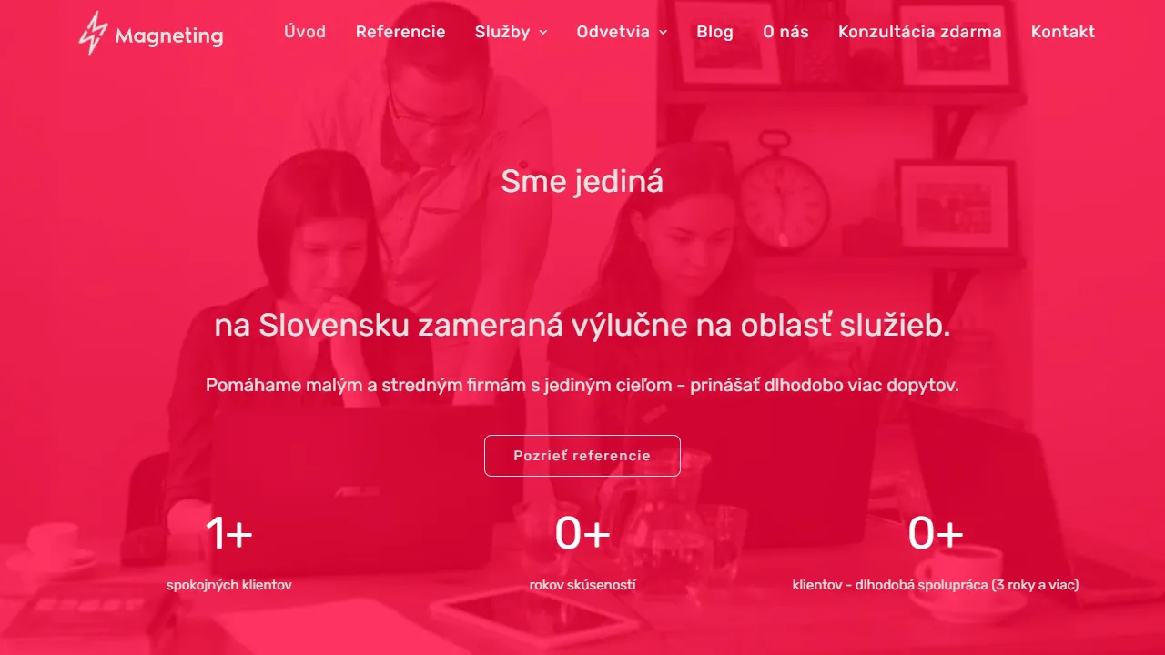 Screenshot of Magneting - online marketingová agentúra