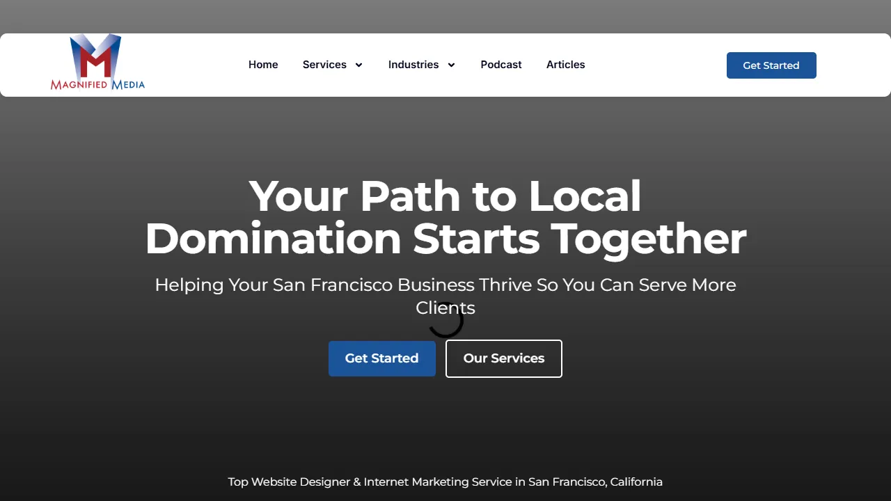 Screenshot of Magnified Media - San Francisco