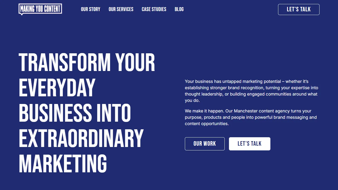 Screenshot of Making You Content