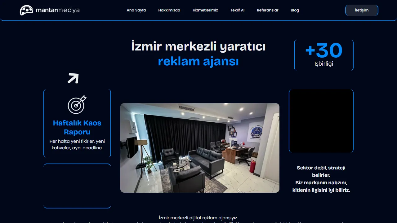 Screenshot of Mantar Medya | İzmir Reklam Ajansı