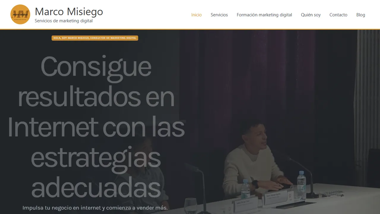 Screenshot of Marco Misiego - Marketing Digital