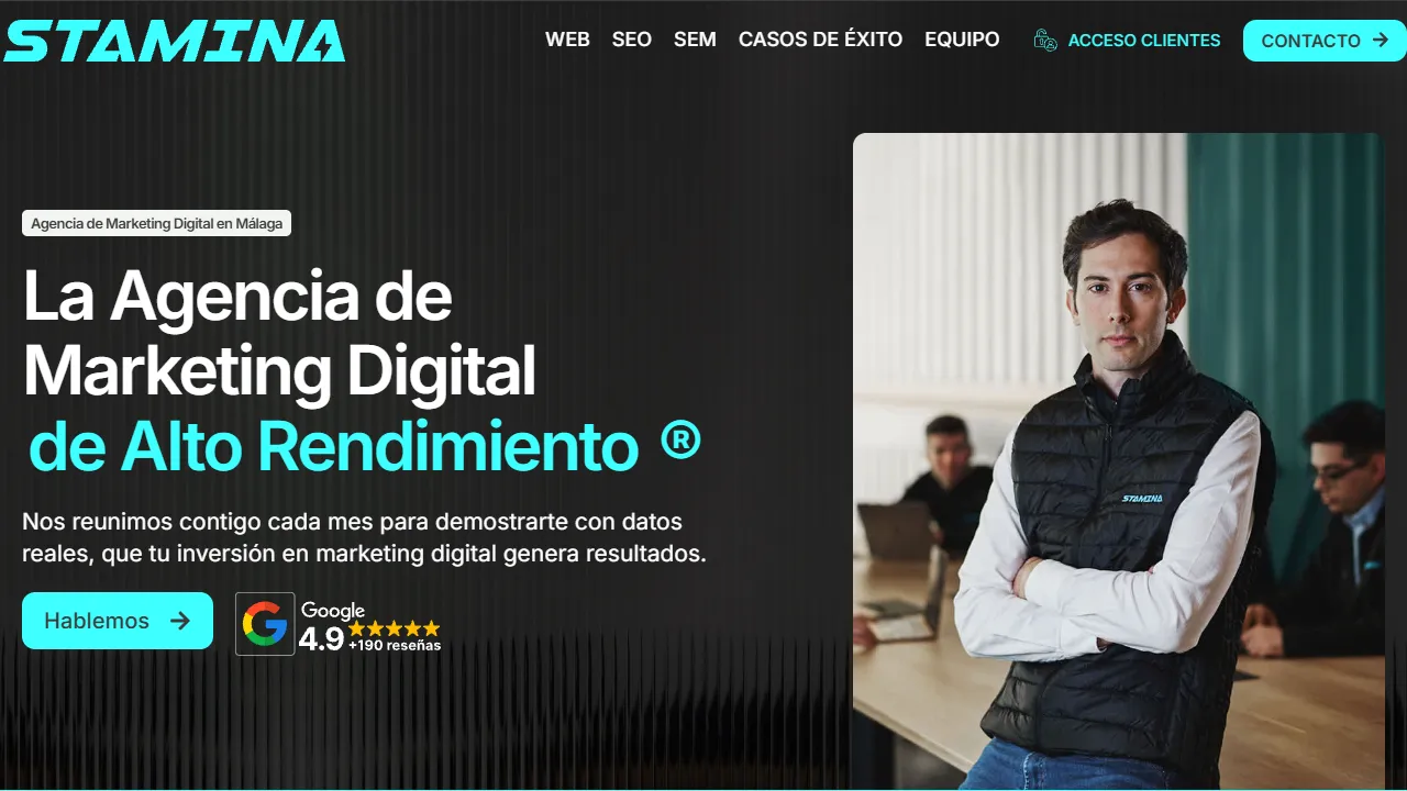 Screenshot of Marketing Digital Malaga STAMINA