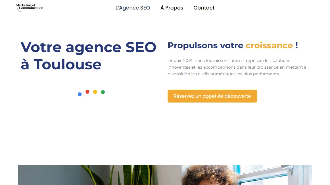 Screenshot of Marketing et communication