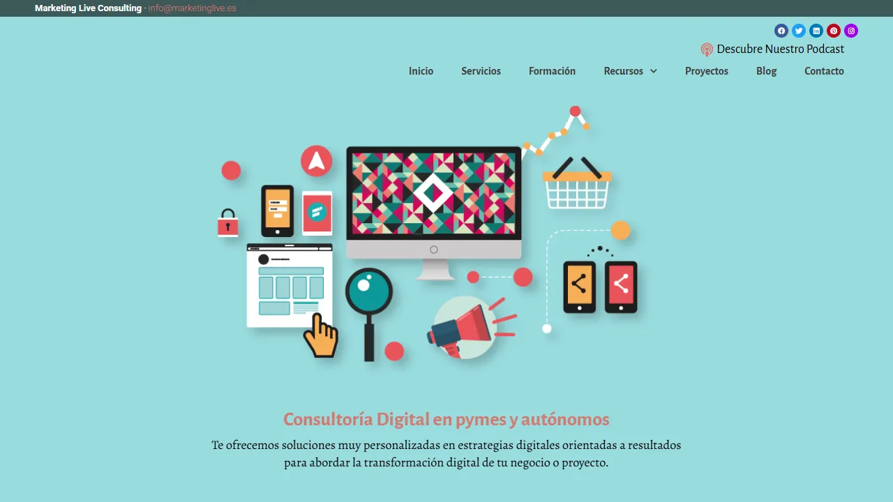 Screenshot of Marketing Live Consulting