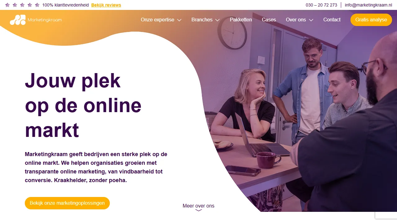 Screenshot of Marketingkraam | Online Marketingbureau Utrecht
